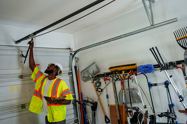 Professional Garage Door Panel Replacement technician working in Polk County County, WI